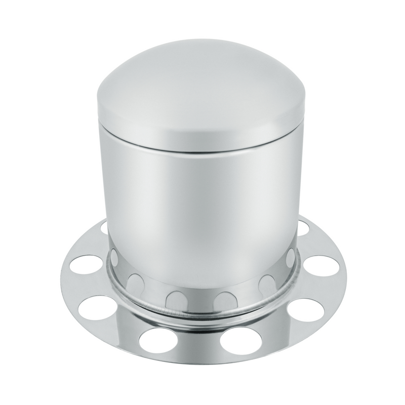 United Pacific Stainless Dome Rear Axle Cover 3PC Kit For 1-1/2" Nut Cover Aluminum Wheel 21213