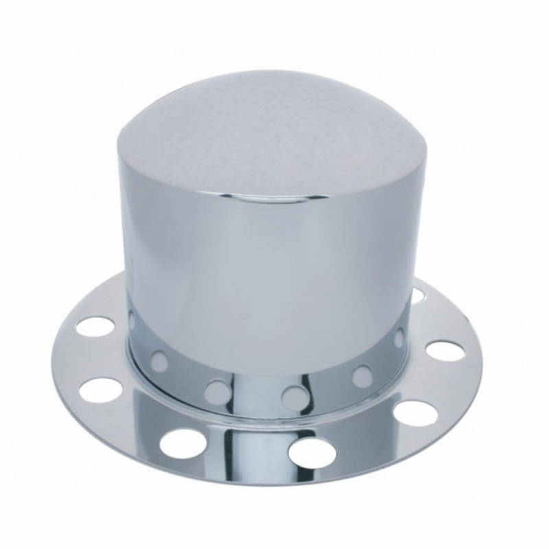United Pacific Stainless Dome Rear Axle Cover 2PC Kit For 33mm Nut Cover Steel/Aluminum Wheel 21223