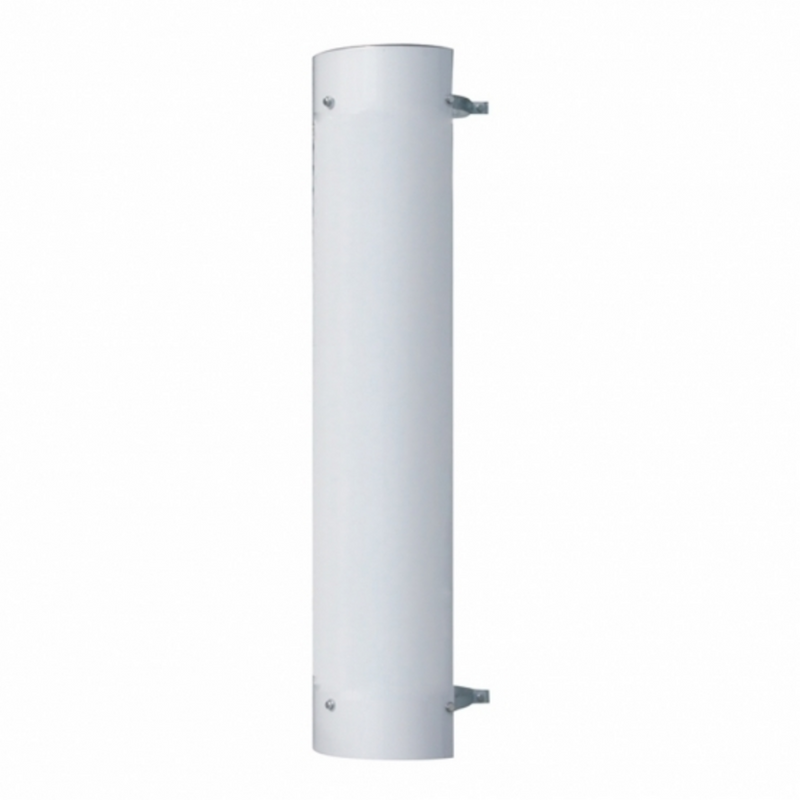 United Pacific 48" Tall 180 Degree Stainless Exhaust Muffler Shield For 5" Diameter Exhaust Plain 21229