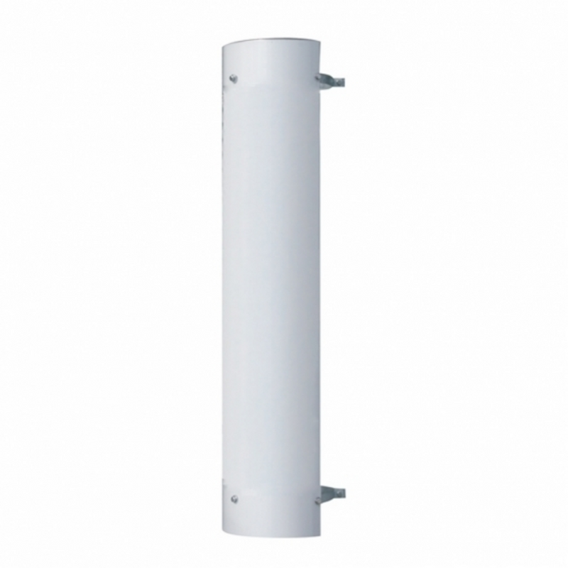 United Pacific 48" Tall 180 Degree Stainless Exhaust Muffler Shield For 8" Diameter Exhaust Plain 21232