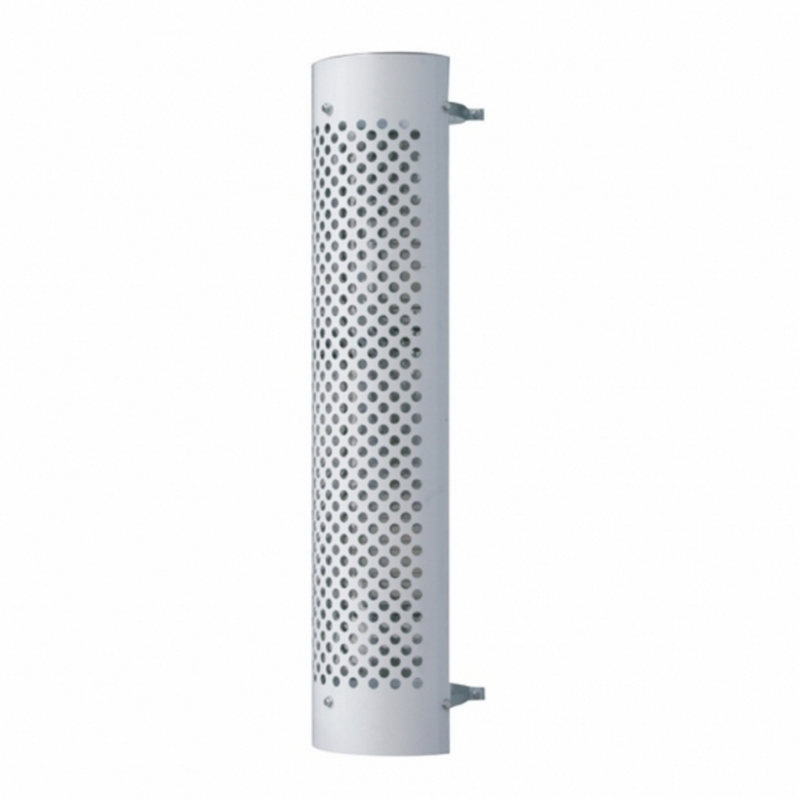 United Pacific 48" Tall 180 Degree Stainless Exhaust Muffler Shield For 8" Diameter Exhaust Round Slot 21236