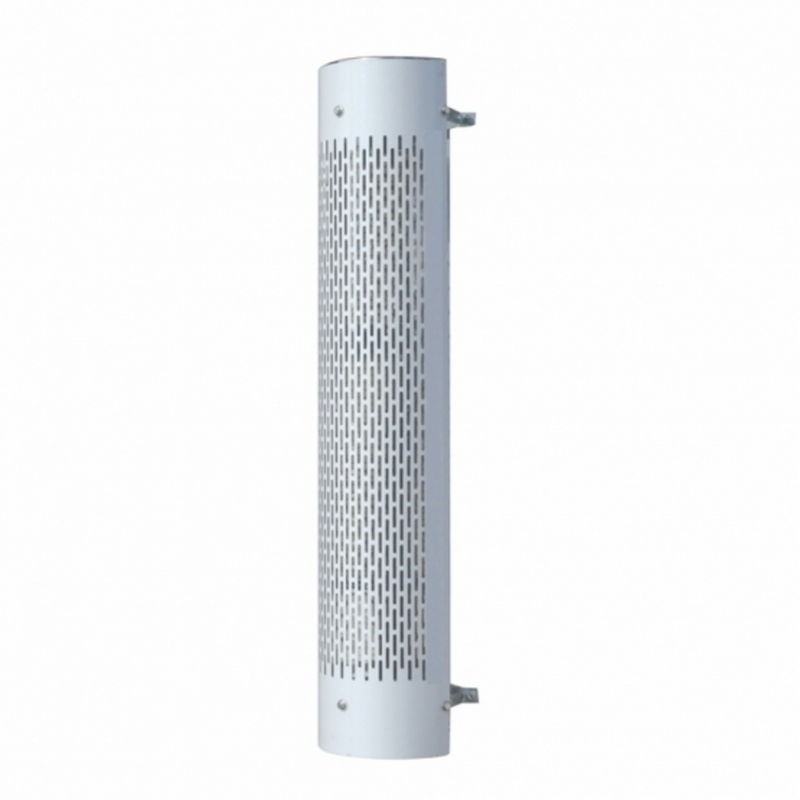United Pacific 48" Tall 180 Degree Stainless Exhaust Muffler Shield For 5" Diameter Exhaust Vertical Slot 21237