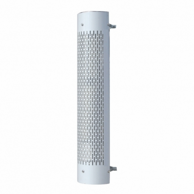 United Pacific 48" Tall 180 Degree Stainless Exhaust Muffler Shield For 7" Diameter Exhaust Vertical Slot 21240