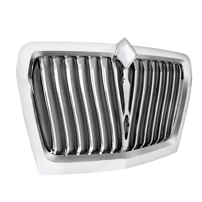 United Pacific Chrome Curved Style Grille With Bug Screen For 2018-2026 International LT 21334