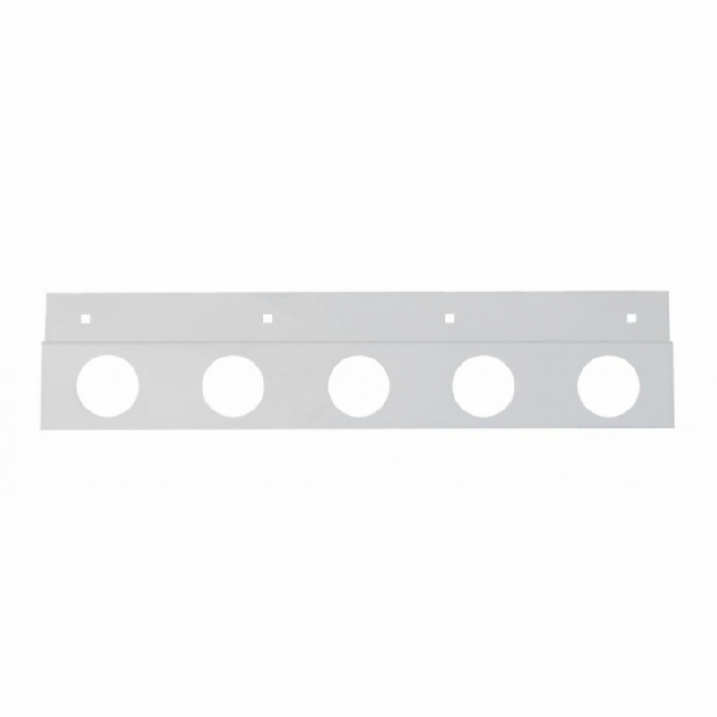 United Pacific Stainless Top Mud Flap Plate Five 2" Light Cutout 21397