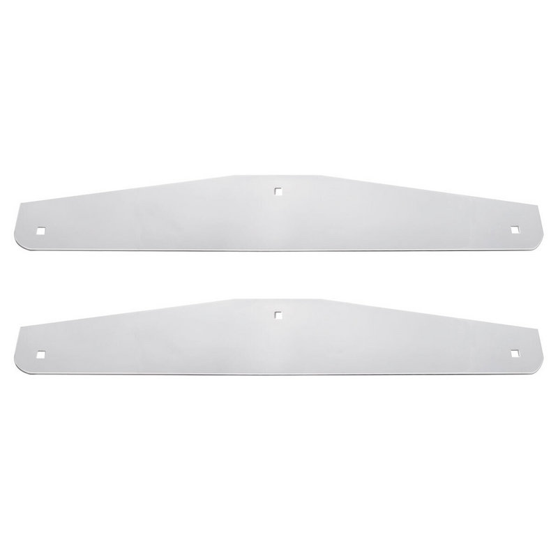 United Pacific 24" X 4" Stainless Steel Bottom Mud Flap Plate Bolt Thru (Cbox/Pair) 21409CB