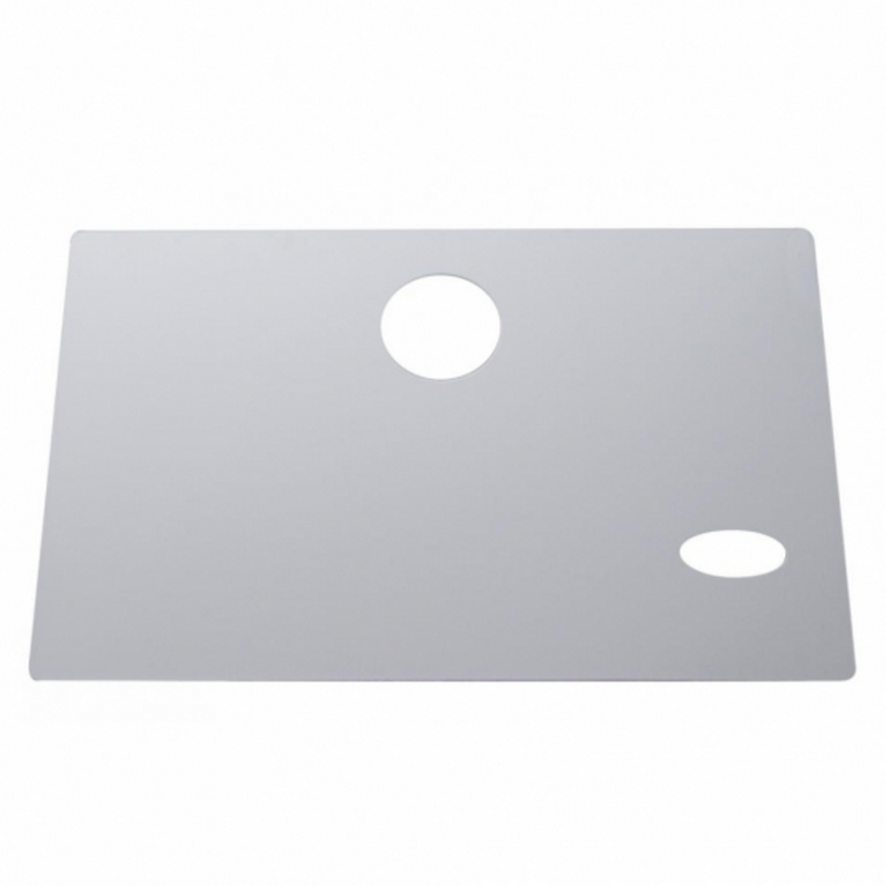 United Pacific Stainless Glove Box Cover With Oval Cutout For Early Peterbilt (Bulk) 21520B