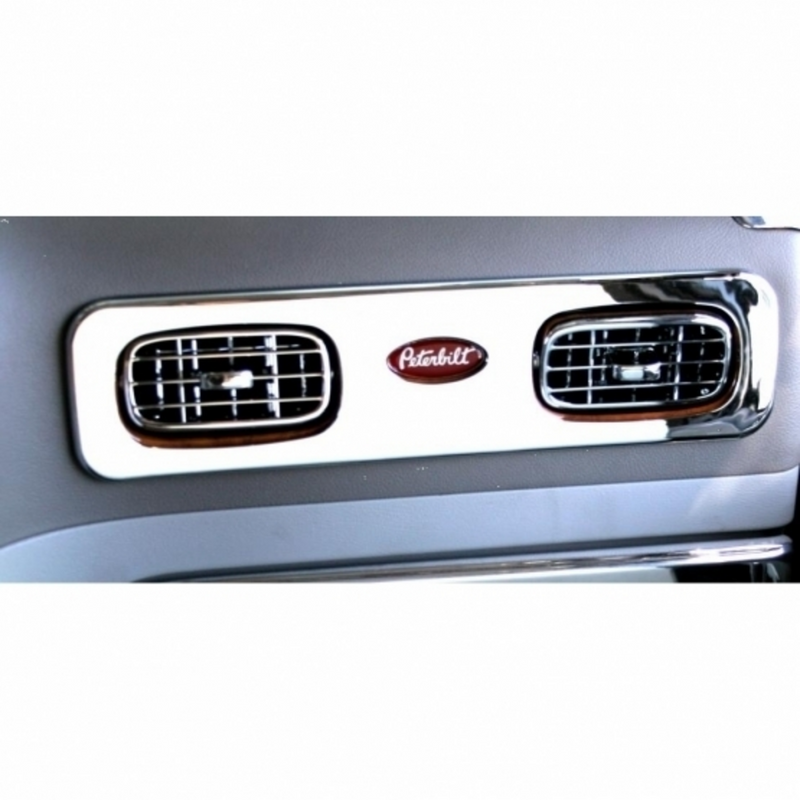 United Pacific Chrome Plastic A/C Vent Trim For 2006+ Peterbilt 389/388/387/386/384/379- Passenger 21749
