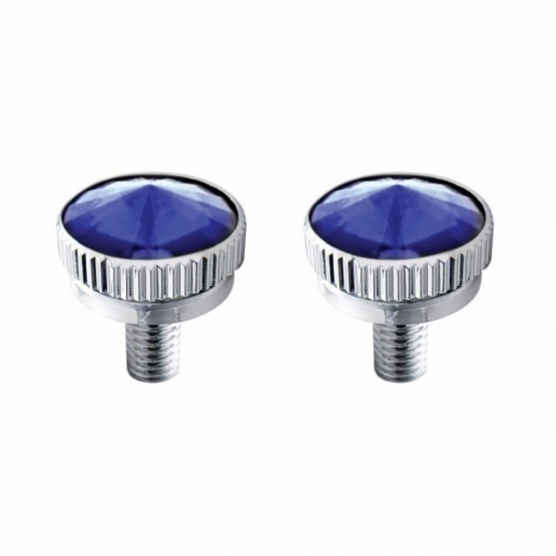 United Pacific 5mm CB Mounting Bolt With Blue Crystal (2-Pack) 21759