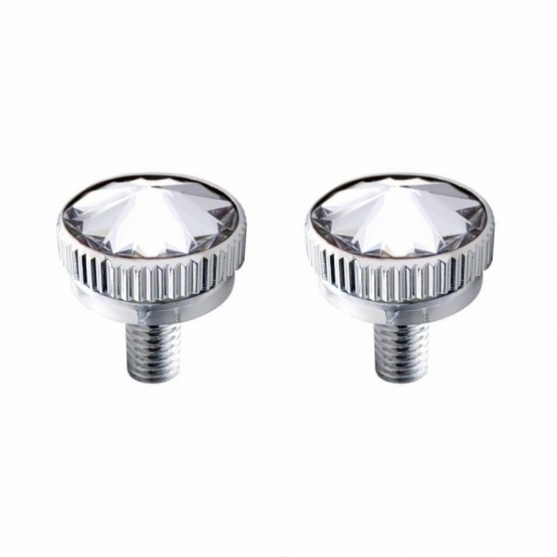 United Pacific 5mm CB Mounting Bolt With Clear Crystal (2-Pack) 21760