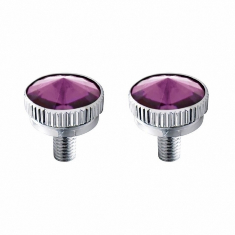 United Pacific 5mm CB Mounting Bolt With Purple Crystal (2-Pack) 21762