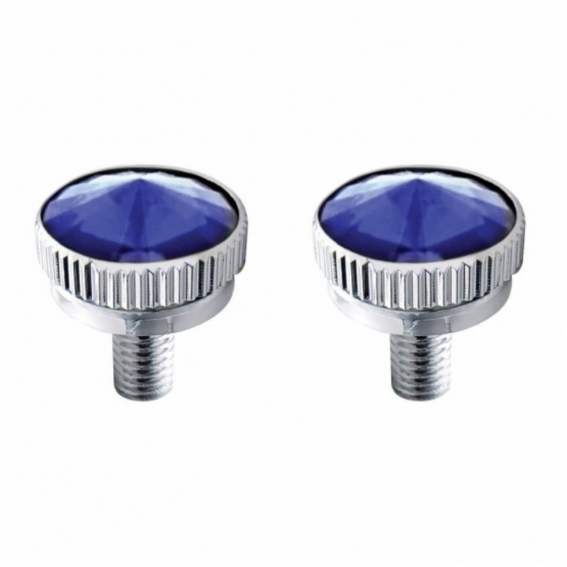 United Pacific 6mm CB Mounting Bolt With Blue Crystal (2-Pack) 21766
