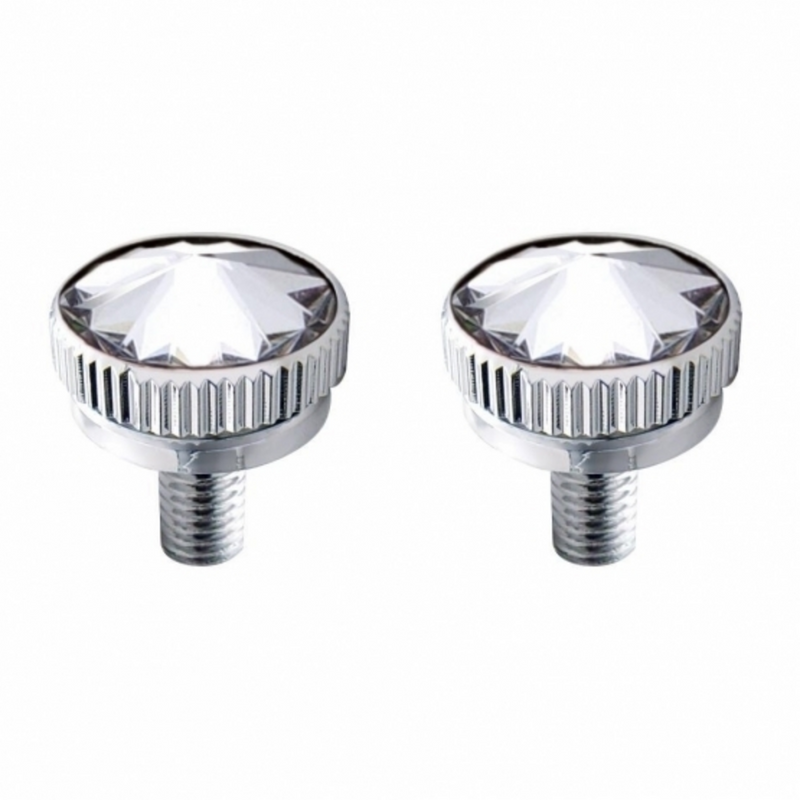 United Pacific 6mm CB Mounting Bolt With Clear Crystal (2-Pack) 21767