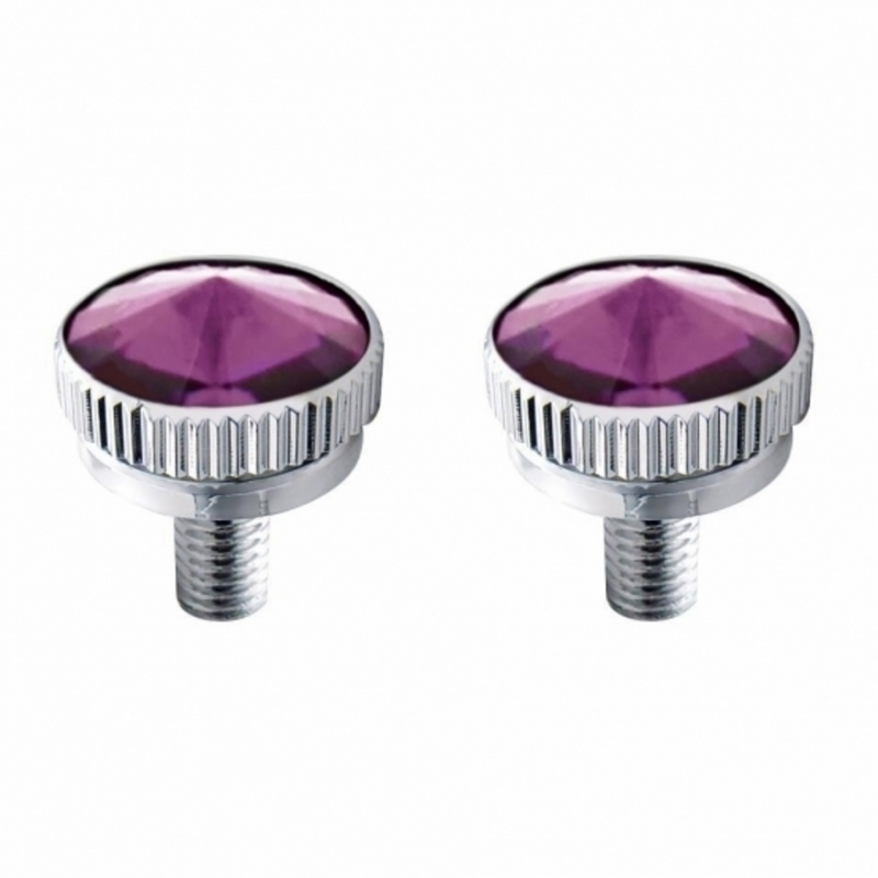 United Pacific 6mm CB Mounting Bolt With Purple Crystal (2-Pack) 21769