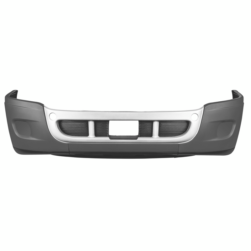 United Pacific Complete 3-Piece Front Bumper Set With Chrome Trim Without Fog Light Hole For 2008-2017 Freightliner Cascadia 21966