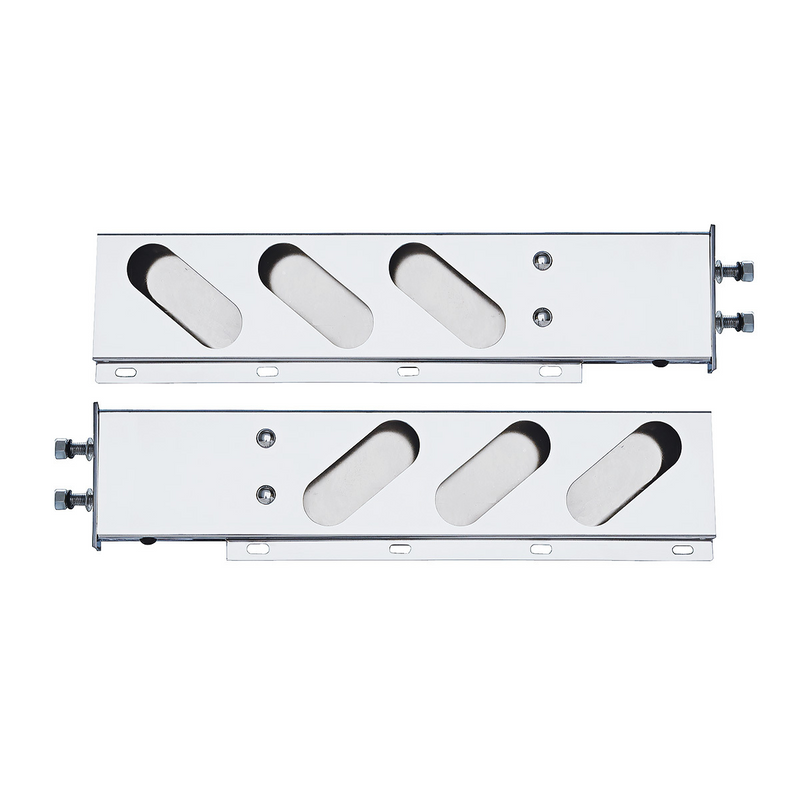 United Pacific 2.5" Bolt Pattern Stainless Spring Loaded Light Bar With 6X Oval Light Cutouts (Pair) 22304