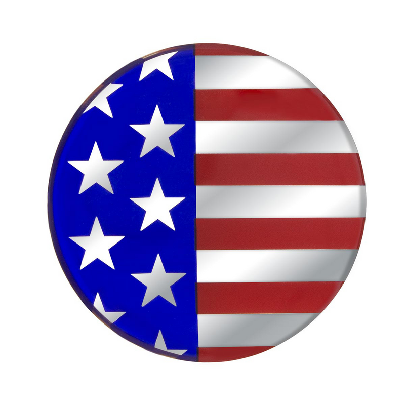 United Pacific 1-3/4" Round Glossy Sticker USA Flag 22941