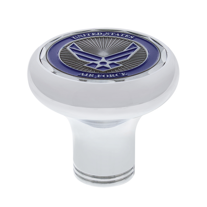 United Pacific Deluxe Military Medallion Air Valve Knobs Air Force 22960