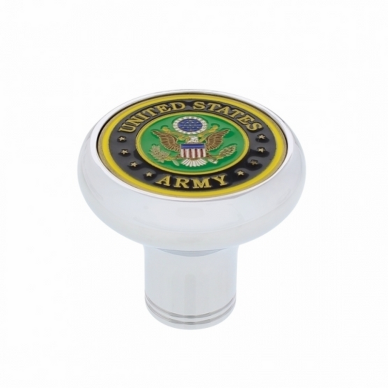 United Pacific Deluxe Military Medallion Air Valve Knobs Army 22961