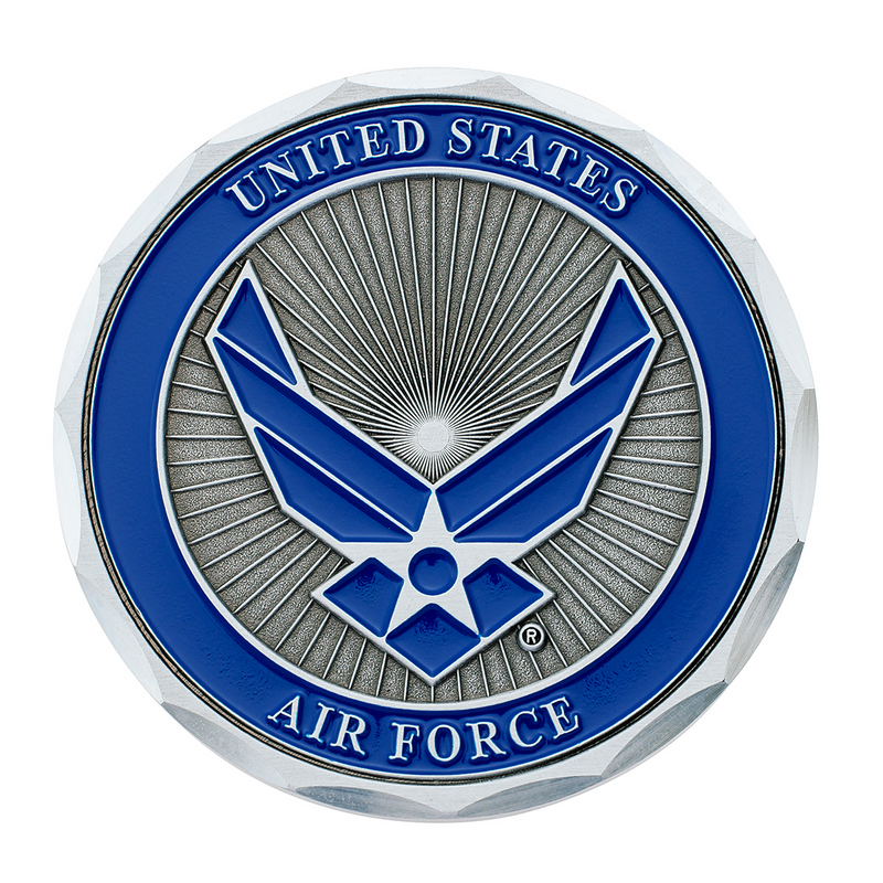 United Pacific 1-3/4" U.S. Military Adhesive Metal Medallion Air Force 22974