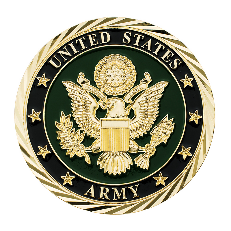 United Pacific 1-3/4" U.S. Military Adhesive Metal Medallion Army 22975