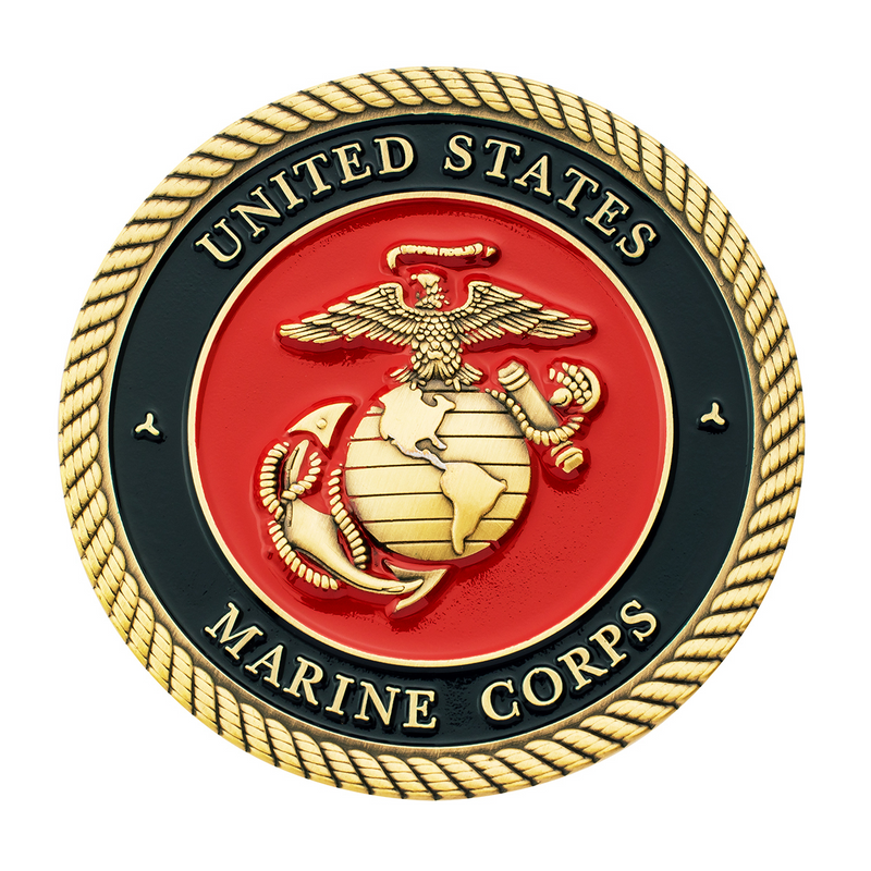 United Pacific 1-3/4" U.S. Military Adhesive Metal Medallion Marine Corps 22977