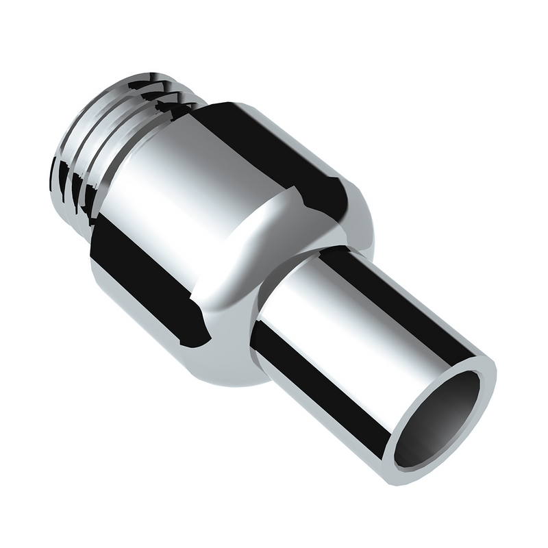 United Pacific Chrome Aluminum Air Valve Adapter With M30X3.5 Threads 23006B