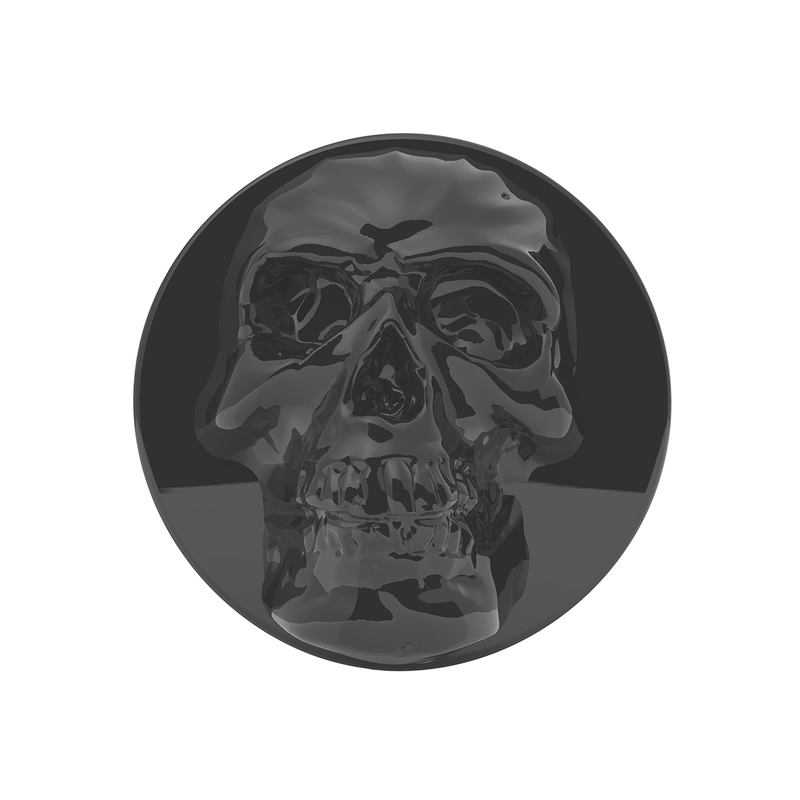 United Pacific Skull Air Valve Knob Black 23054