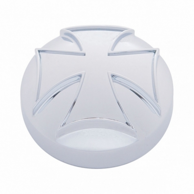 United Pacific Chrome Iron Cross Air Valve Knob Cover 23055