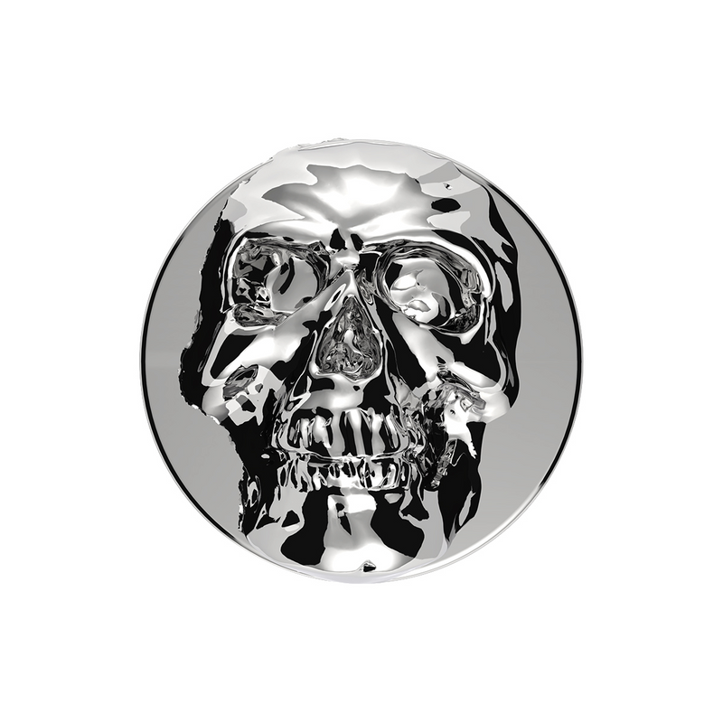 United Pacific Skull Air Valve Knob Chrome 23058