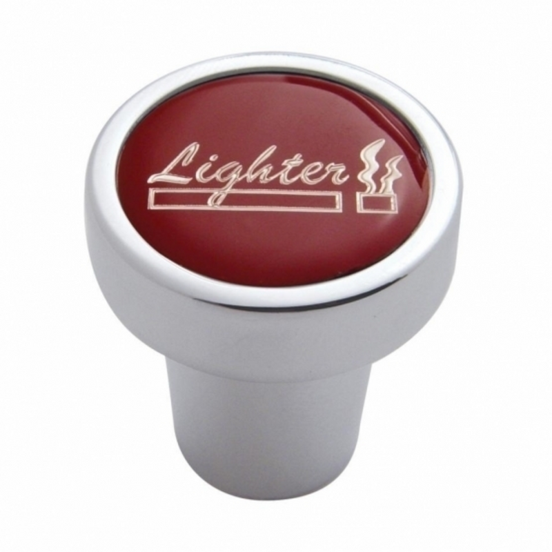 United Pacific Cigarette Lighter Knob Red Glossy Sticker 23163