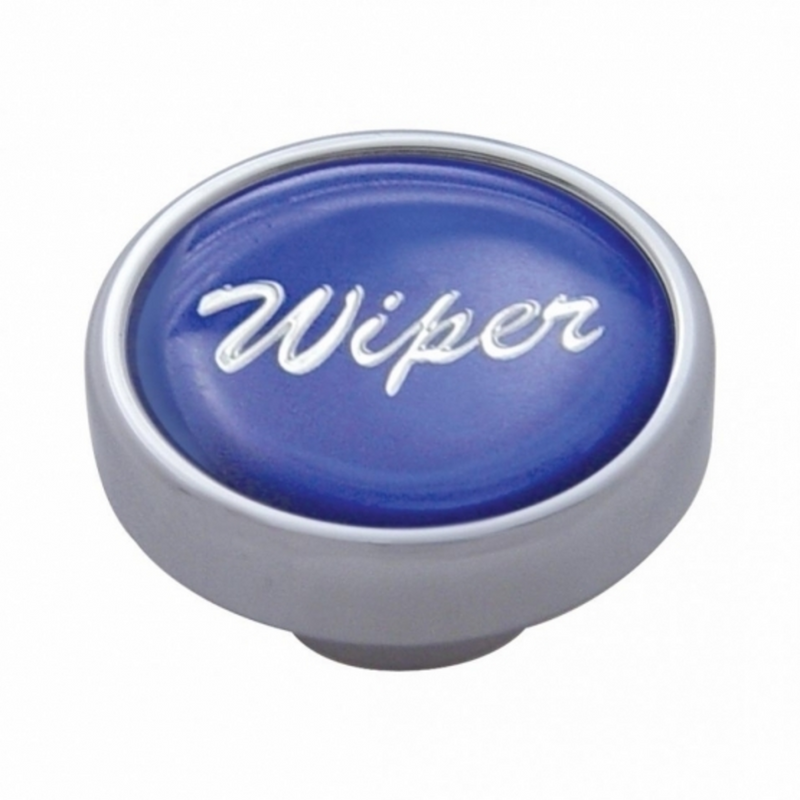 United Pacific "Wiper" Dash Knob Blue Glossy Sticker 23202