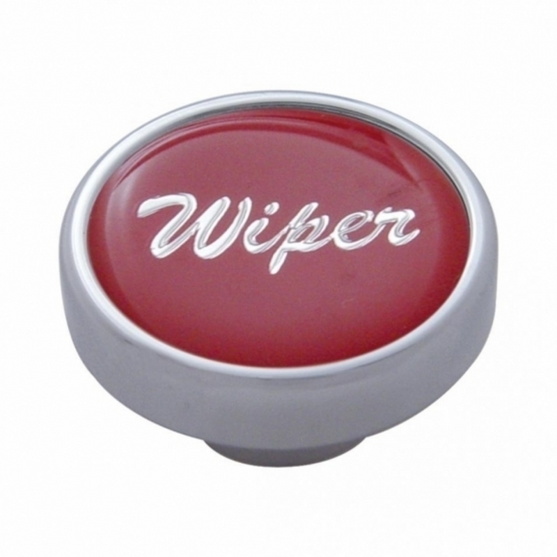 United Pacific "Wiper" Dash Knob Red Glossy Sticker 23205