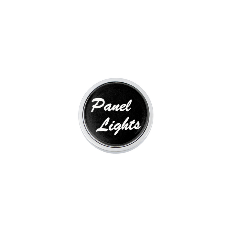 United Pacific "Panel Lights" Dash Knob Black Glossy Sticker 23215