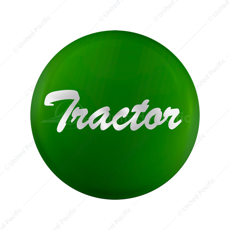 United Pacific "Tractor" Glossy Air Valve Knob Candy Color Sticker - Emerald Green 23222-1G