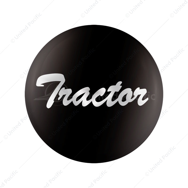 United Pacific "Tractor" Glossy Air Valve Knob Candy Color Sticker -Glossy Black 23222-1K