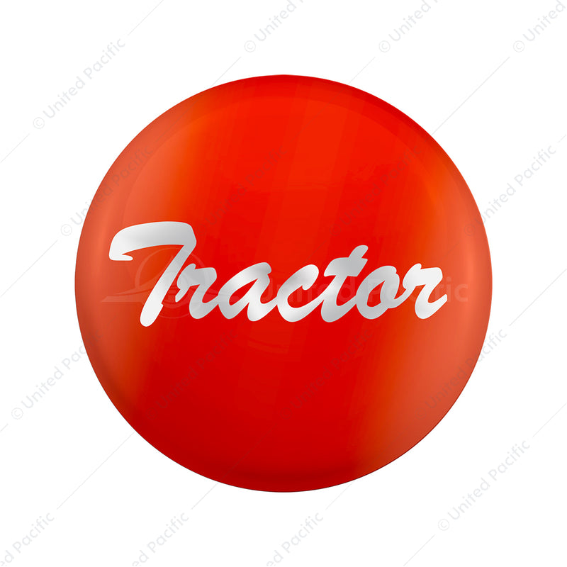 United Pacific "Tractor" Glossy Air Valve Knob Candy Color Sticker -Cadmium Orange 23222-1O