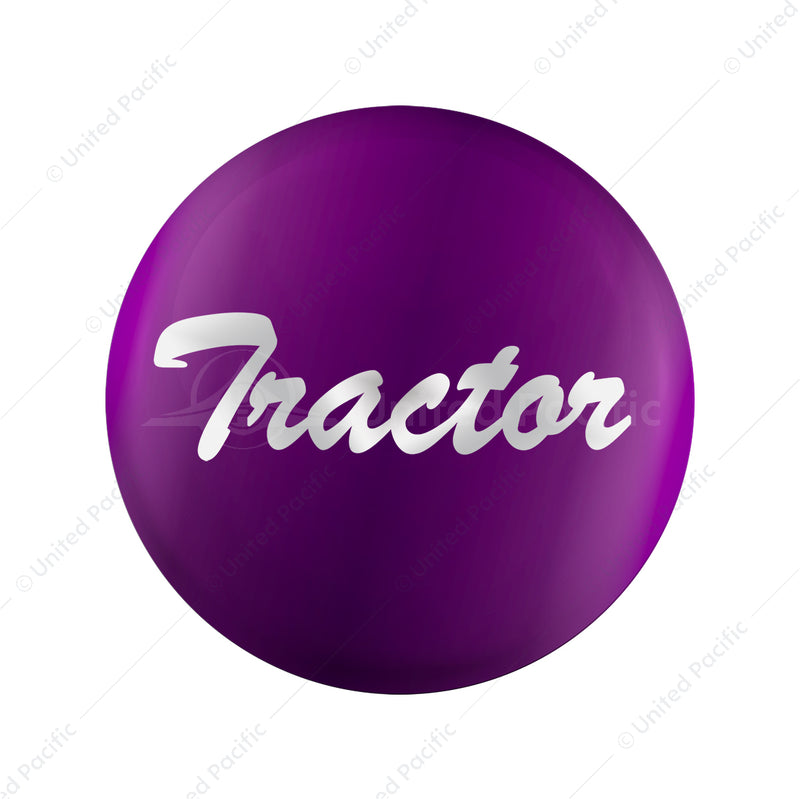 United Pacific "Tractor" Glossy Air Valve Knob Candy Color Sticker -Candy Purple 23222-1P