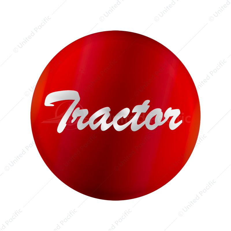 United Pacific "Tractor" Glossy Air Valve Knob Candy Color Sticker -Candy Red 23222-1R