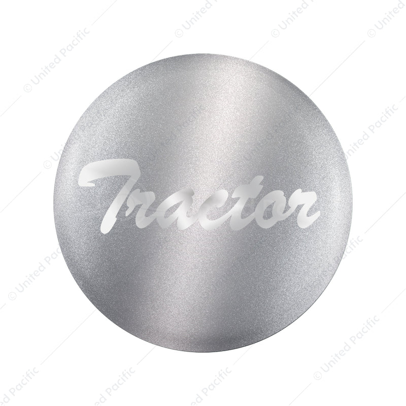 United Pacific "Tractor" Glossy Air Valve Knob Candy Color Sticker -Liquid Silver 23222-1S