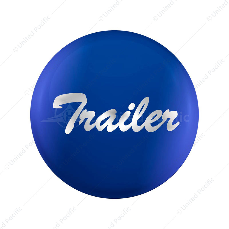 United Pacific "Trailer" Glossy Air Valve Knob Candy Color Sticker - Indigo Blue 23229-1B