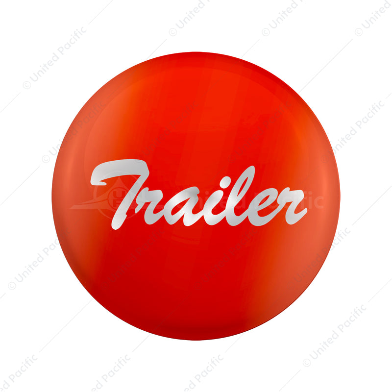 United Pacific "Trailer" Glossy Air Valve Knob Candy Color Sticker - Cadmium Orange 23229-1O