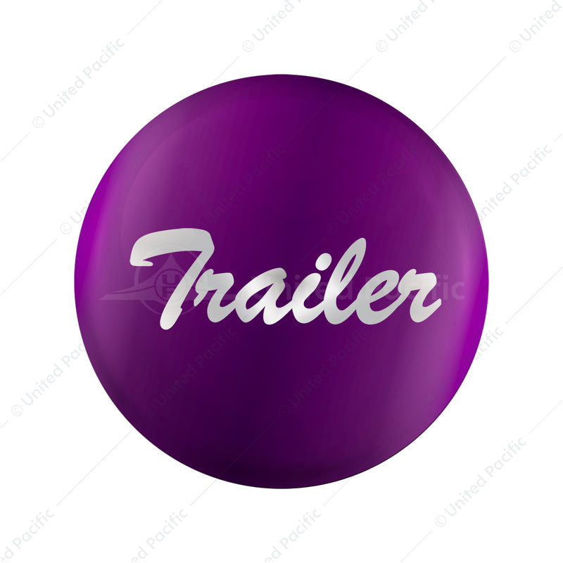 United Pacific "Trailer" Glossy Air Valve Knob Candy Color Sticker - Candy Purple 23229-1P