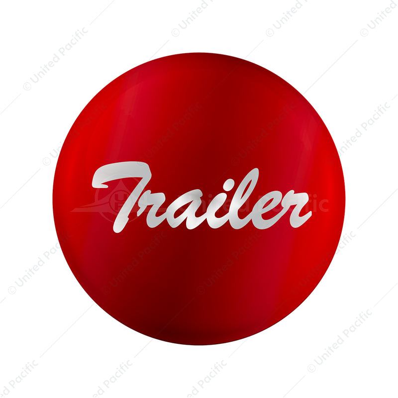 United Pacific "Trailer" Glossy Air Valve Knob Candy Color Sticker - Candy Red 23229-1R