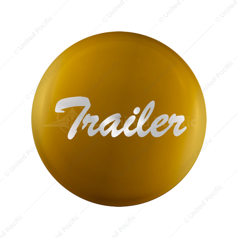 United Pacific "Trailer" Glossy Air Valve Knob Candy Color Sticker - Electric Yellow 23229-1Y