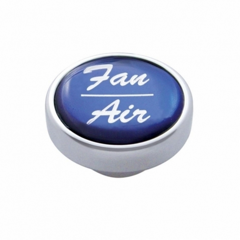 United Pacific "Fan/Air" Dash Knob Blue Glossy Sticker 23250