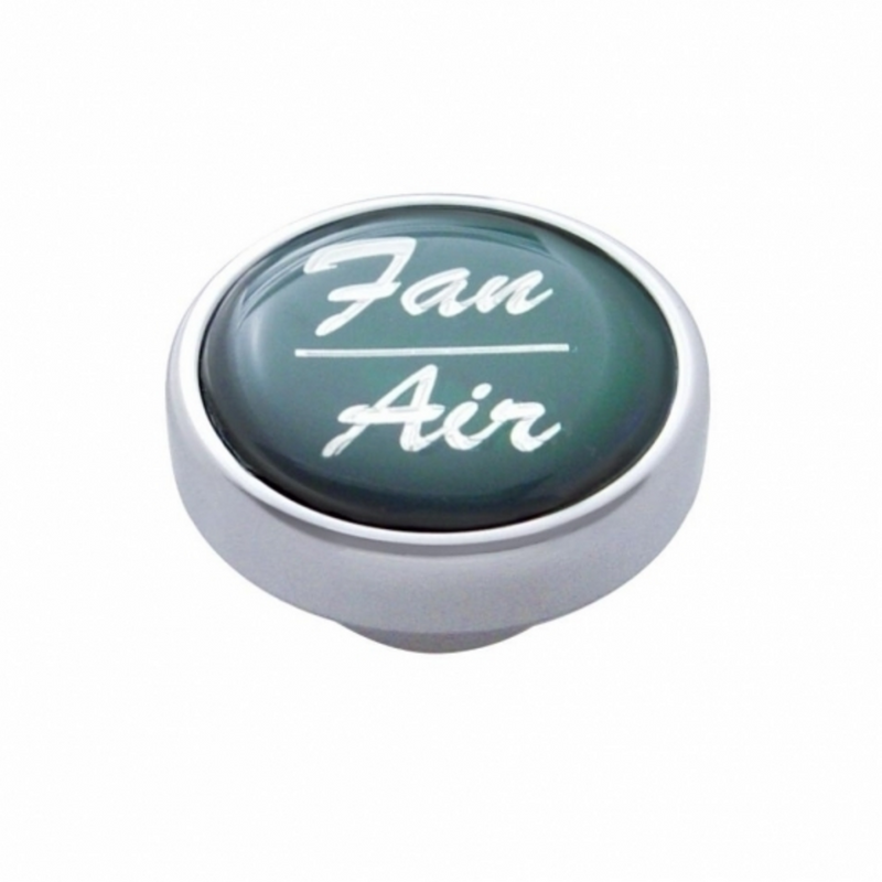 United Pacific "Fan/Air" Dash Knob Green Glossy Sticker 23251
