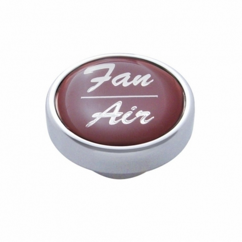 United Pacific "Fan/Air" Dash Knob Red Glossy Sticker 23252