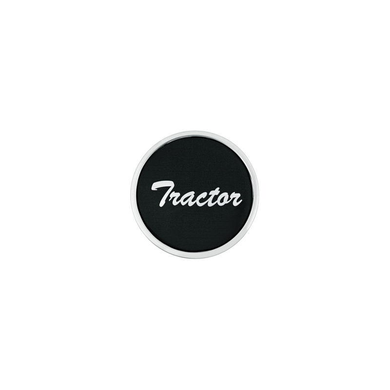 United Pacific "Tractor" Long Air Valve Knob Black Glossy Sticker 23334