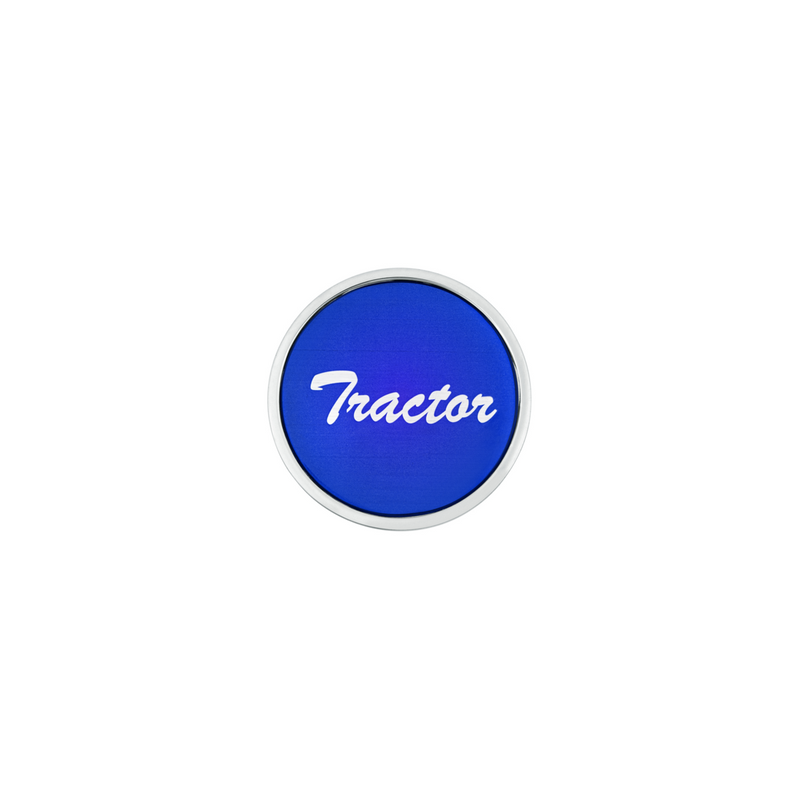 United Pacific "Tractor" Long Air Valve Knob Blue Glossy Sticker 23335